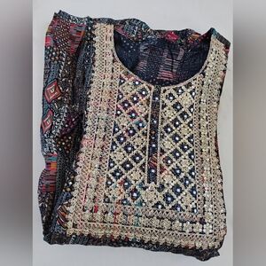 Printed gown Anarkali kurta / Party wear/ Flared how